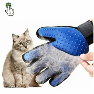 Manufacturer Pet hair remover pet Cleaning Brush Rubber Five Fingers Deshedding Pet grooming gloves For Dog Animals Bathing