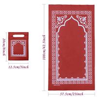 Lanztop Promotion Gepolsterte Gebetsmatte mit individuellem Logo – Perfekte Ramadan-Geschenke – Rutschfester Gebetsteppich mit Kompass
