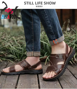 Sandalias de Senderismo de Cuero para Hombre, Sandalias Deportivas de Playa para Verano - Product Image 4