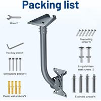 Support métallique antirouille RGZ avec revêtement en poudre pour support solaire LED, luminaire extérieur réglable 16'