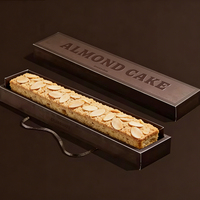 Caja de Embalaje Plegable de Papel Tiramisú Larga, Moderna y de Lujo, Personalizada, con Cortador Acrílico y Asa