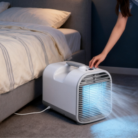 Diseño de moda Aire móvil Sin drenaje Aire acondicionado pequeño Portátil 110V 220V para habitación Camping
