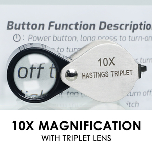 10X Pocket Jewelers Loupe with Triplet Lens | Foldable & Stainless Steel Hasting Triplet Loupe for Gemstone, <b>Watch</b> & Hobby OEM - Product Image 1
