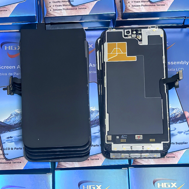 OLED Diagnosable Screen for iPhone 12 13 14 15 Plus 16 16e 17 Pro Max HGX Soft Hard OLED Mobile Phone LCD Display Diagnostic
