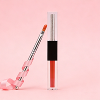 Rouge à lèvres liquide et fard à paupières liquide 2 en 1 à double embout, fini mat, longue tenue, multi-usages, maquillage pour les yeux et les lèvres, marque privée, logo personnalisé