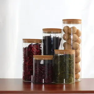 Bocaux en verre hermétiques pour la cuisine, lot de conteneurs de qualité alimentaire et stockage des aliments