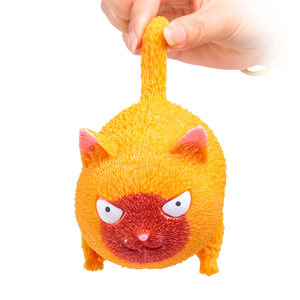 Los Mejores Regalos Cute Cat Squeeze Ball Angry Cat PVA lleno Stress Relief Animal <span class=keywords><strong>Toy</strong></span> - Product Image 4