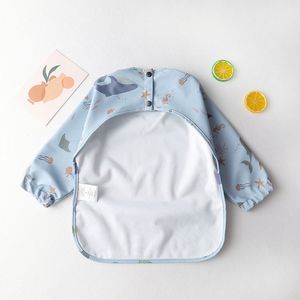 Enfants Pu Smock à manches longues bébé salle à manger bavoir imperméable Anti saleté nourriture supplémentaire bébé bavoirs - Product Image 6