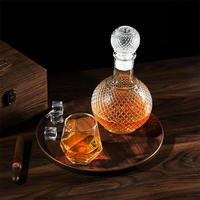 Bouchon sphérique hermétique Bouteille de vin vide Bouteille de liqueur en verre Vodka Whisky avec bouchon en caoutchouc pour une étanchéité pratique