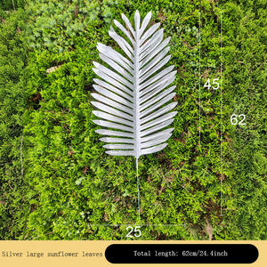 Foglia di palma di Monstera tropicale artificiale Premium 2025, decorazione in <span class=keywords><strong>argento</strong></span> per matrimonio, finta foglia di tartaruga per arredamento interno ed esterno - Product Image 4