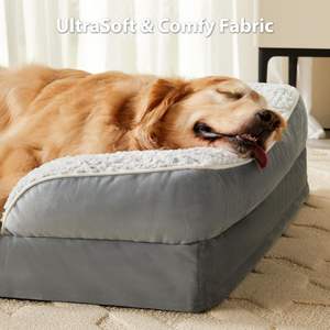 Funda de Almohada Impermeable Extraíble para Sofá, Cama para Perros con Base Antideslizante, Espuma Viscoelástica de Alta Densidad, Cama Ortopédica Grande para Perros - Product Image 2