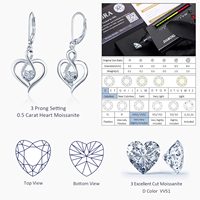Sonsuzluk Sembolü Kalp Yüzük Mozanit Küpeler 925 Ayar Gümüş Orijinal Joyas De Plata