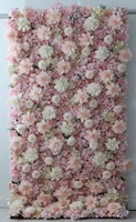 Kunden spezifischer Großhandels preis Künstliche Seiden blumen wand Hochzeits dekoration Blumen wand paneel Hintergrund Rote Rosen wand