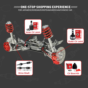 GJF 	 Arbre de transmission à joint homocinétique tout-en-un, arbre d'essieu avant et arrière pour Toyota Sequoia Tundra USK45 2002- C-TO043-8H 43430-0C010 43430-0C020 - Product Image 2
