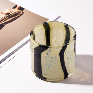 Vase Organisateur en Verre <span class=keywords><strong>Soufflé</strong></span> Artisanal Ortus Home, Rayures Noires et Taches, Résistant à la Chaleur, <span class=keywords><strong>pour</strong></span> Décoration Moderne, Faible MOQ - Product Image 2