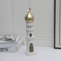 Ornement de rangement en forme de tour architecturale islamique du Moyen-Orient avec un design artistique créatif pour souvenirs, décoration intérieure, cadeau d'affaires