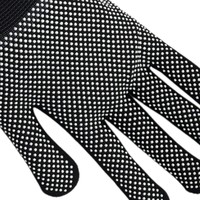 Gants de travail de protection en polyester 13G avec points PVC blancs sur la paume, haute adhérence, vente en gros