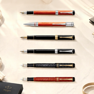 Parker Duofold Ballpoint <b>Pen</b> Metal 0.7mm Premium Laser Engraved Custom Logo Business Gift Office School Use <b>Blue</b>/Black Ink - Product Image 1