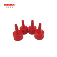 Bouchon distributeur de produits chimiques 24/410 avec bec verseur et capuchon à visser en PP, impression sérigraphique
