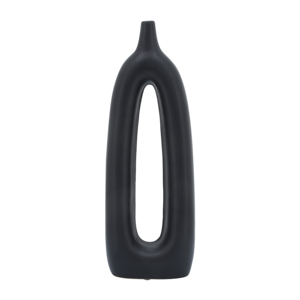Vaso in ceramica con intaglio ovale cavo, decorazione moderna per soggiorno, camera da letto, tavolo da ufficio - Product Image 2
