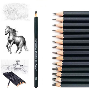 Ensemble <span class=keywords><strong>de</strong></span> crayons à <span class=keywords><strong>dessin</strong></span> professionnels <span class=keywords><strong>de</strong></span> haute qualité personnalisés en usine, crayons à mine noire avec logo, ensemble artistique - Product Image 5