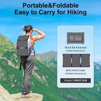 Chargeur solaire monocristallin portable haute efficacité, petits panneaux solaires pliables 45W avec USB, conçu pour le camping et la randonnée