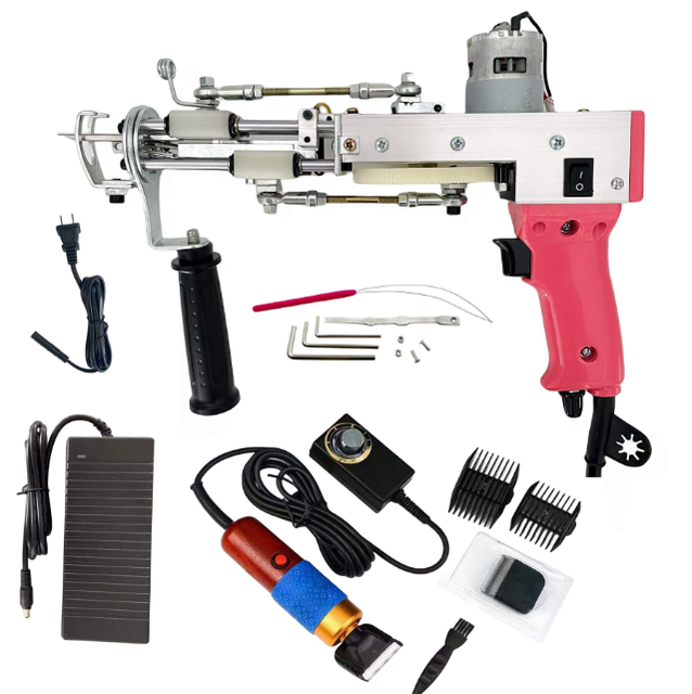 High Speed 70W 100-240V 2-in-1 Cut Pile Loop Carpet & Rug Tufting Gun Hand Tufting Machine