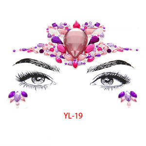 Music Festival Face Jewels Rhinestone Rave Gems Sticker para Smiley Tattoo Stickers para Raves y eventos - Product Image 5
