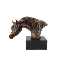Weivista Antique Bronze Résine Arabe Cheval Statue Sculpture Game Show Award Trophy