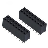 Vente directe usine – Connecteurs femelles à double rangée PA6T 0.8, 1.27, 2.0, 3.4, 2.54 mm, 16 broches, 4.3H, SMT, à angle droit, pas de 2.54 mm, 2*6p