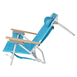 Chaise de plage pliante en aluminium moderne Kejie avec accoudoirs, chaise longue portable pour la plage - Product Image 3