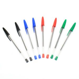 Green Red Blue Black Smooth Plastic Promotional Pen Office School Stationery <b>Writing</b> Simple Ballpoint Pen - Product Image 3
