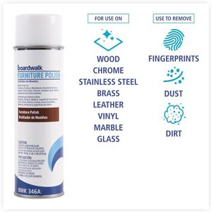 Boardwalk 19 Oz. Cire et polish aérosol pour meubles 1041283 - Parfum citron - Product Image 4