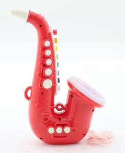 แซกโซโฟนของเล่นเด็กเล็กแบบมินิ ยูนิเซ็กซ์ เครื่องดนตรีเสริมพัฒนาการพร้อมแสงและเสียง ผลิตจากพลาสติกสำหรับเด็กวัยเตาะแตะ - Product Image 6
