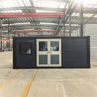 Appartement studio préfabriqué en conteneur maritime, petite maison portable avec lit sur roulettes