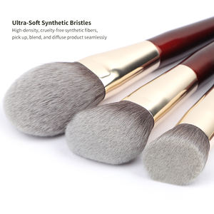 Brochas de Maquillaje Veganas Sintéticas de Alta Calidad, Libres de Crueldad, con Logotipo Personalizado Profesional, <span class=keywords><strong>Precio</strong></span> de Fábrica al por Mayor, 10 Piezas - Product Image 4