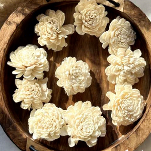 L868 Vente en gros de petits diffuseurs de parfum ronds pour la maison, fleurs d'aromathérapie, fleurs en bois Sola, Noël, fête des mères - Product Image 2