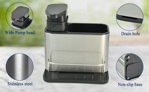 Support égouttoir 3-en-1 pour éponges et ustensiles de cuisine avec distributeur de savon - Product Image 5