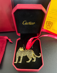 Ornement de voiture léopard de luxe à suspendre au rétroviseur avec boîte cadeau, pochette en velours et sac en papier – Cadeau de festival - Product Image 5