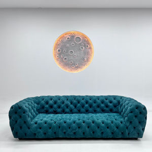 Italy Modern Furniture Velvet Chesterfield <strong>Sofa</strong> <strong>Set</strong> for Living Room - Product Image 1