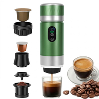 Cafetera Portátil de Cápsulas con Función de Preparación en Frío y Caliente para Viajes, Espresso, Oficina, Auto, Camping, Viajes por Carretera y Uso al Aire Libre