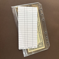 Pochettes transparentes à double poche YG pour feuilles mobiles, 6 trous, sans fermeture éclair, pour documents, sacs de classement scellés, enveloppes de budget en PVC