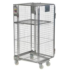 चीनी निर्माता Foldable औद्योगिक रोलिंग पिंजरे गोदाम रसद Nestable फूस कंटेनर ट्राली - Product Image 1