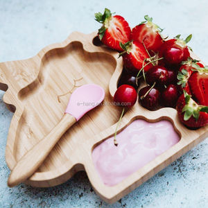 Meilleure vente 2021, <span class=keywords><strong>licorne</strong></span> en bambou naturel, ventouse pour bébé, plaque d'aspiration et d'alimentation stable - Product Image 3