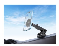 Support de téléphone magnétique portable Techancy TM09159 en ABS de haute qualité, réglable en hauteur, pour tableau de bord de voiture, avec fonction de charge, durable