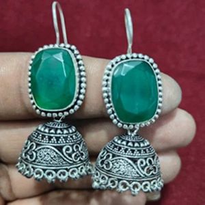 Green <b>Onyx</b> Zircon Stud <b>Earrings</b> Brass Geometric for Women Fashionable Wedding Party Engagement in Wholesale Price - Product Image 1