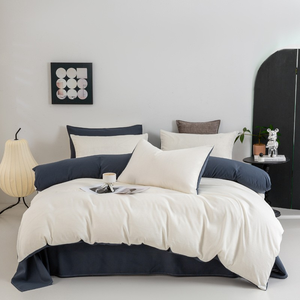 Ensemble de literie d'hôtel en microfibre brossée ultra douce 4 pièces, drap plat, drap housse avec <span class=keywords><strong>2</strong></span> taies d'oreiller pour la maison et l'hôtel - Product Image 3