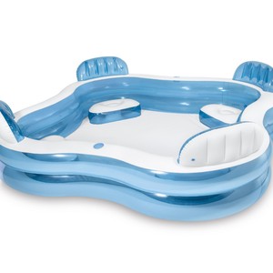 <span class=keywords><strong>Piscine</strong></span> gonflable carrée <span class=keywords><strong>Intex</strong></span> 56475 en PVC durable et écologique avec dossier, pour la famille, interaction parent-enfant, extérieur, pour enfants - Product Image 2