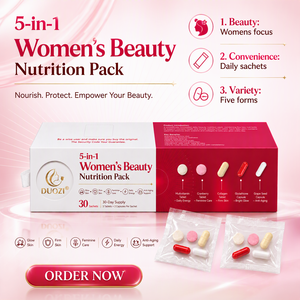 DUOZI Pack Beauté Nutritionnel 5-en-1 pour Femmes avec Comprimés de Collagène, Glutathion et Pépins de Raisin pour Éclaircir la Peau - Product Image 3