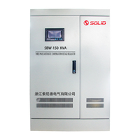 Régulateur de tension automatique triphasé 150 KVA Précision 1% Type moteur servo 380V 415V 440V avec écran LCD
